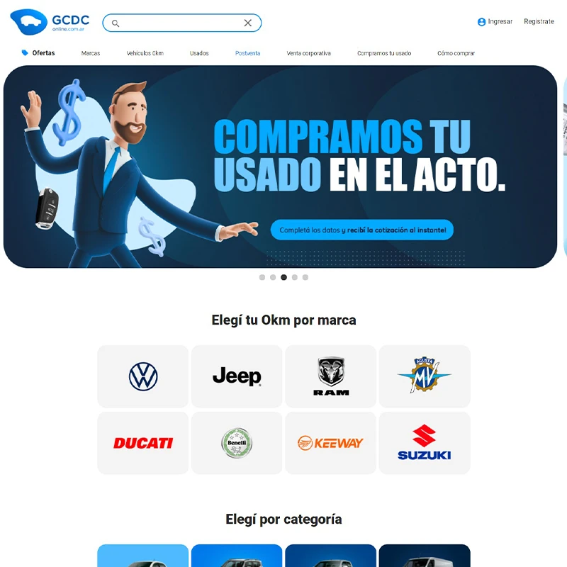 GCDC Online - Desarrollo de e-commerce automotriz