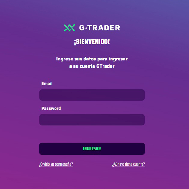 G-Trader - Desarrollo front-end de backoffice